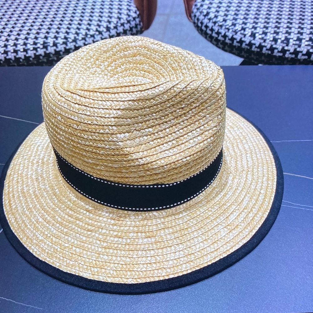 Fendi FF Logo Woven Straw Sun Hat - Picture 4 of 9